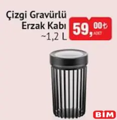 ÇİZGİ GRAVÜRLÜ ERZAK KABI 1,2 L ÇİZGİ GRAVÜRLÜ ERZAK KABI 1,2 L